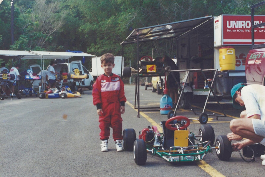 Jose Cabrera at age five with his Tony Kart Baby Kart