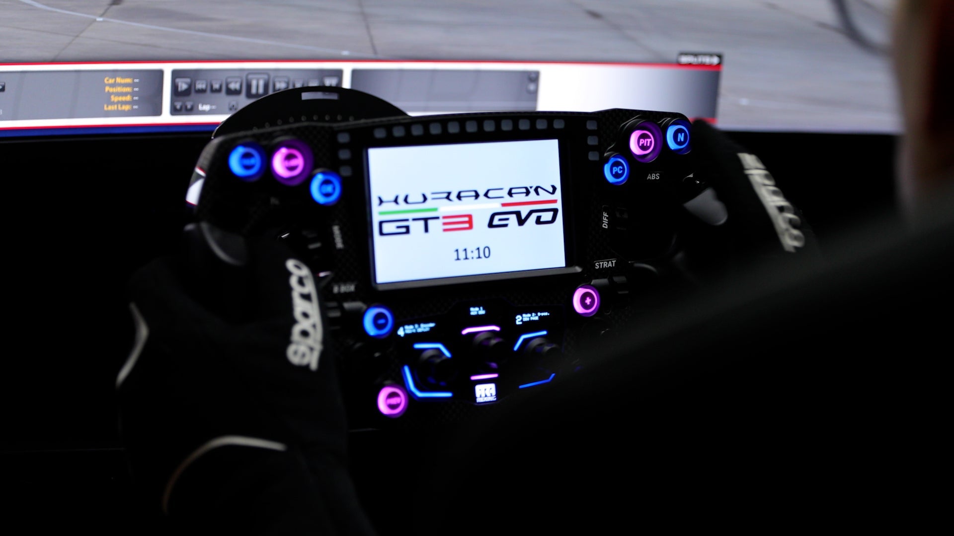 Dashboard on rexing mayaris v2 sim steering wheel