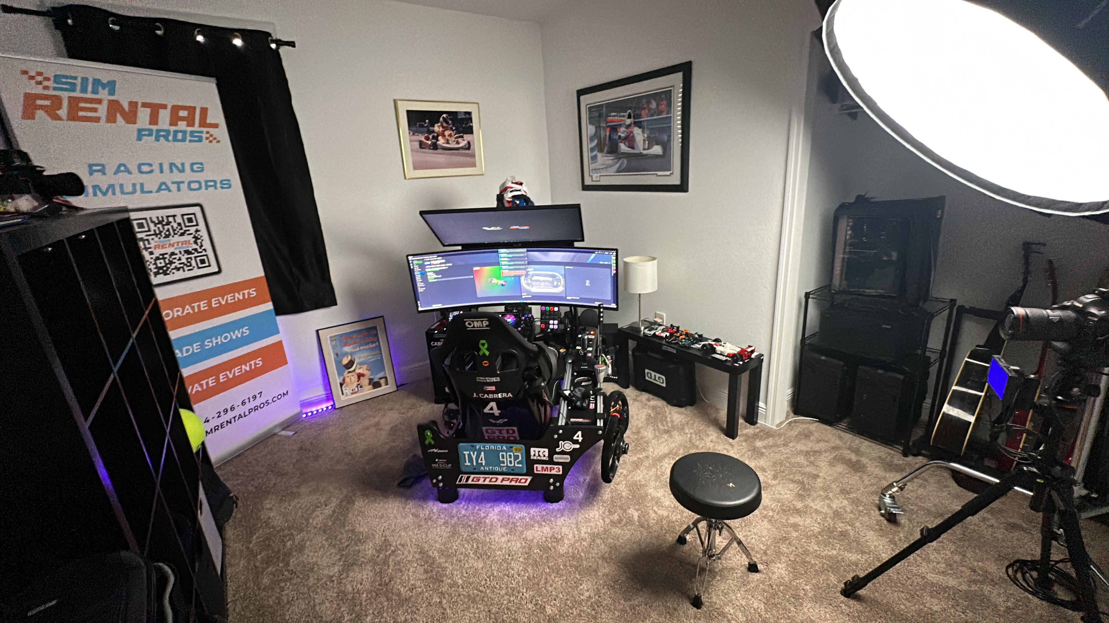 Racing simulator room
