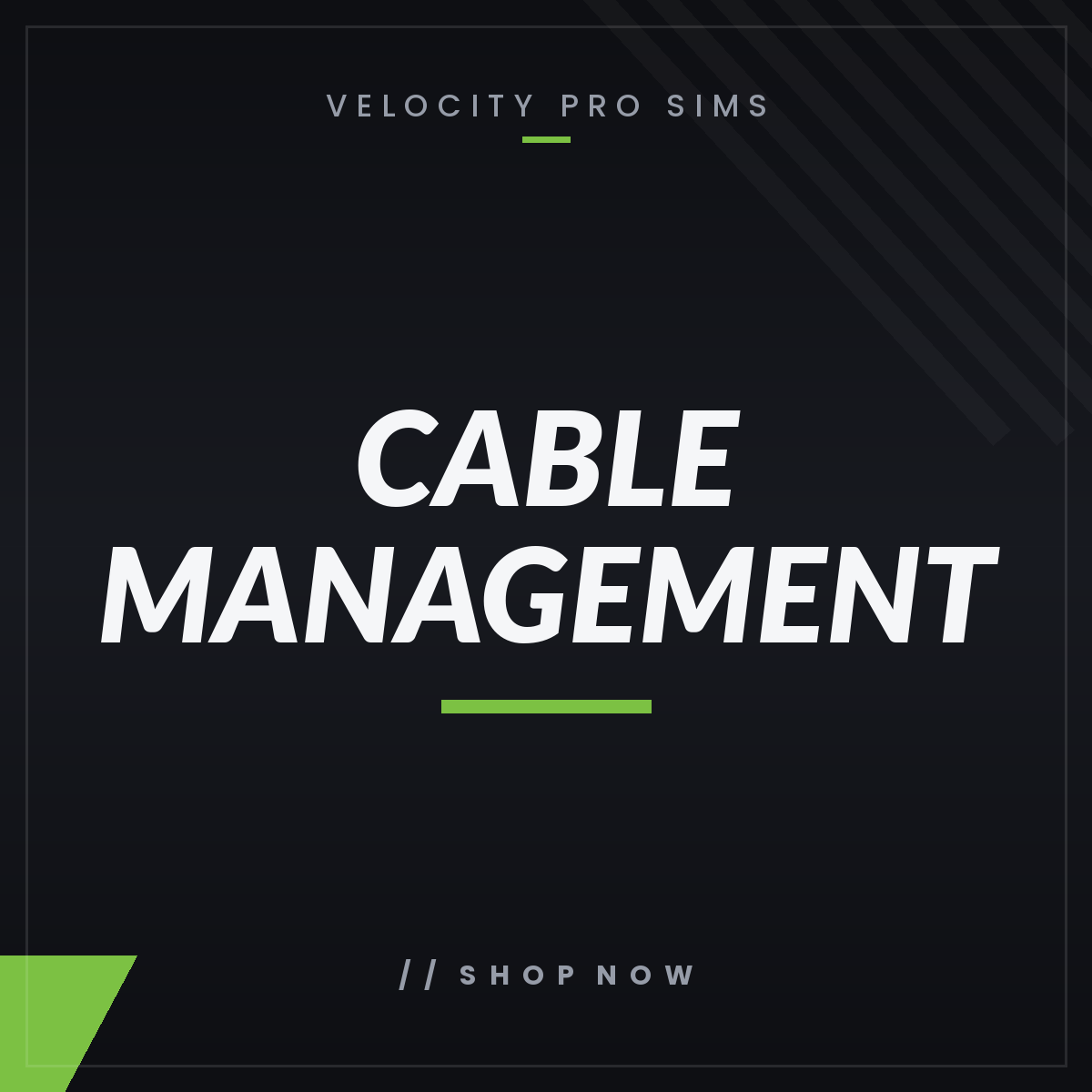 Cable Management — Velocity Pro Sims