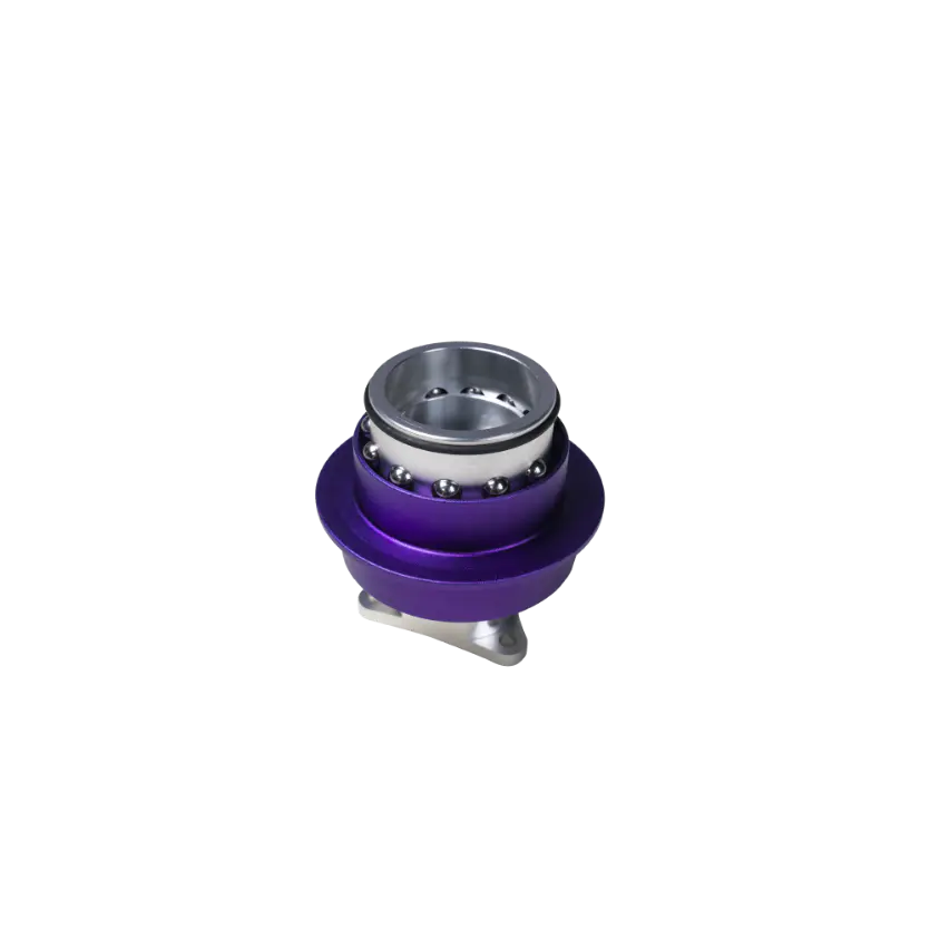 CONSPIT CDR quick release, wheel side, angled view