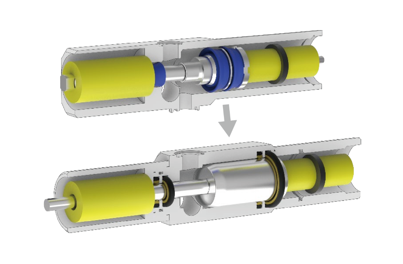 CONSPIT CPP EVO step-seal hydraulic piston cutaway