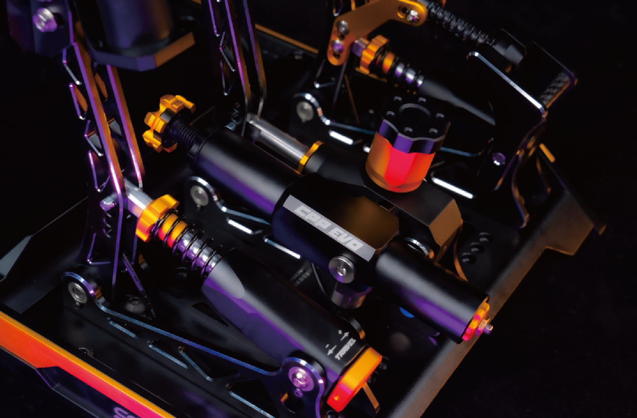 CONSPIT CPP EVO pedals with the clutch installed, close-up