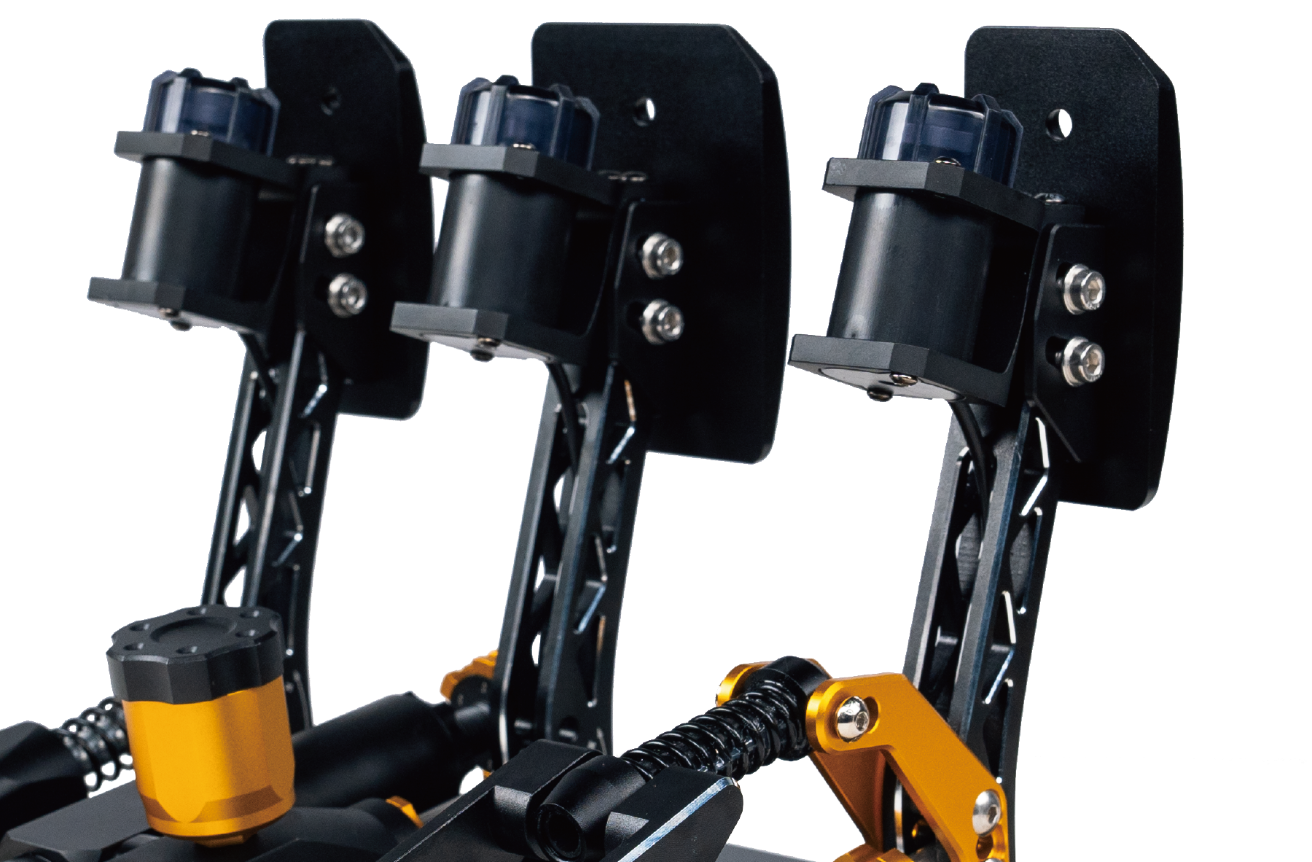 CONSPIT CPP EVO clutch, brake and throttle pedals close-up
