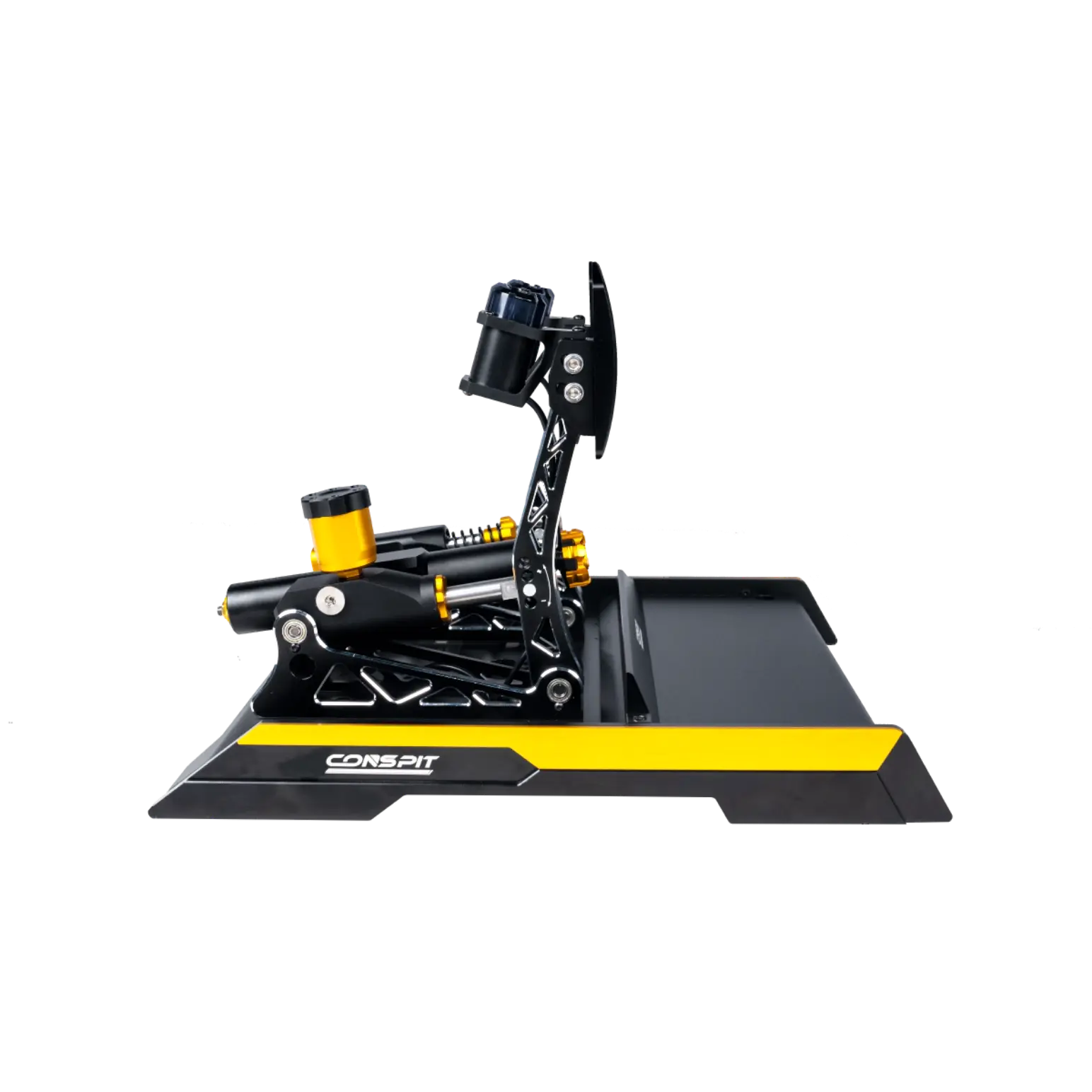 CONSPIT CPP EVO 2 V2 pedals, side view showing the hydraulic brake cylinder