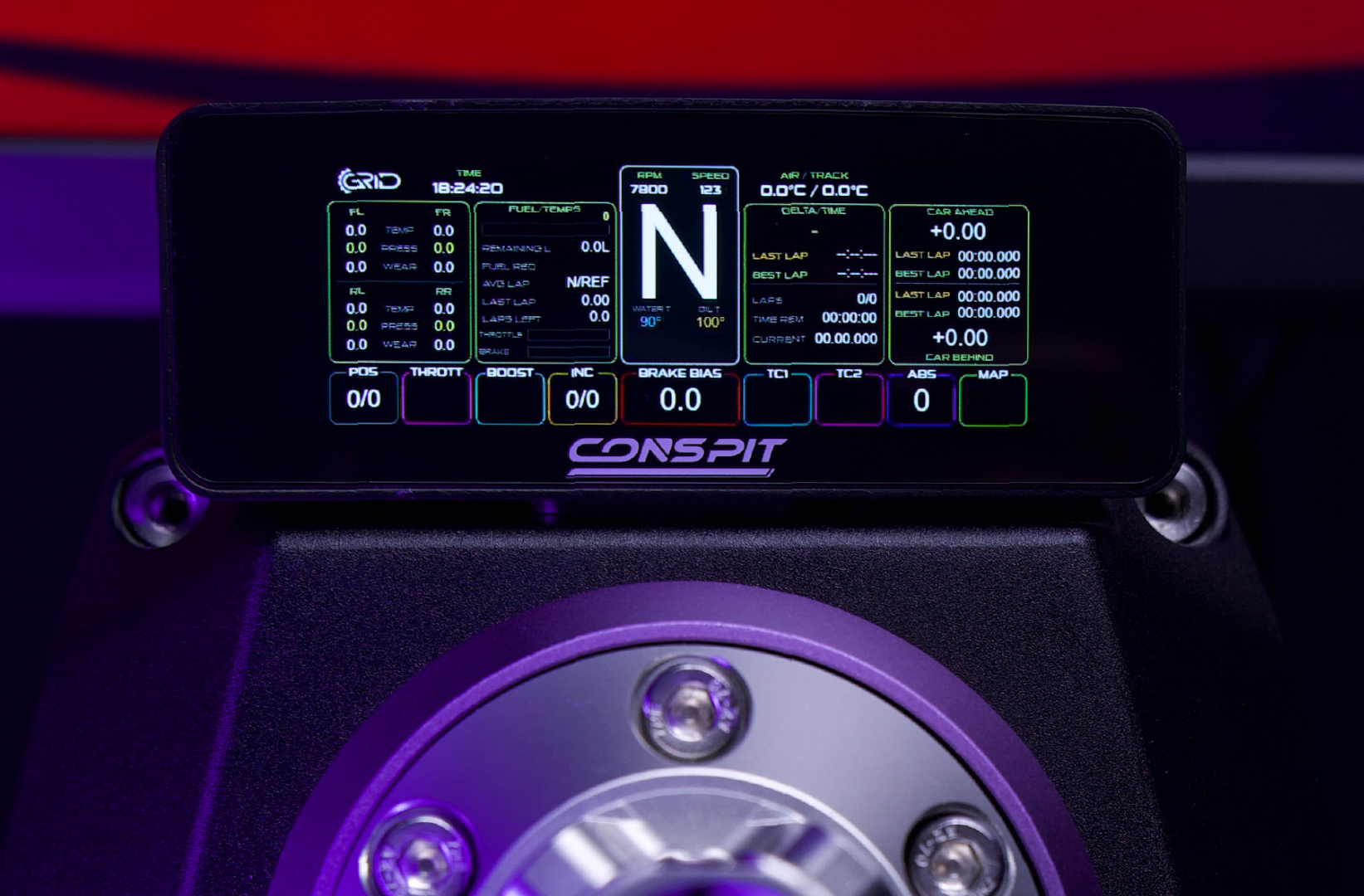 CONSPIT CSD Nano dashboard mounted on an ARES wheelbase