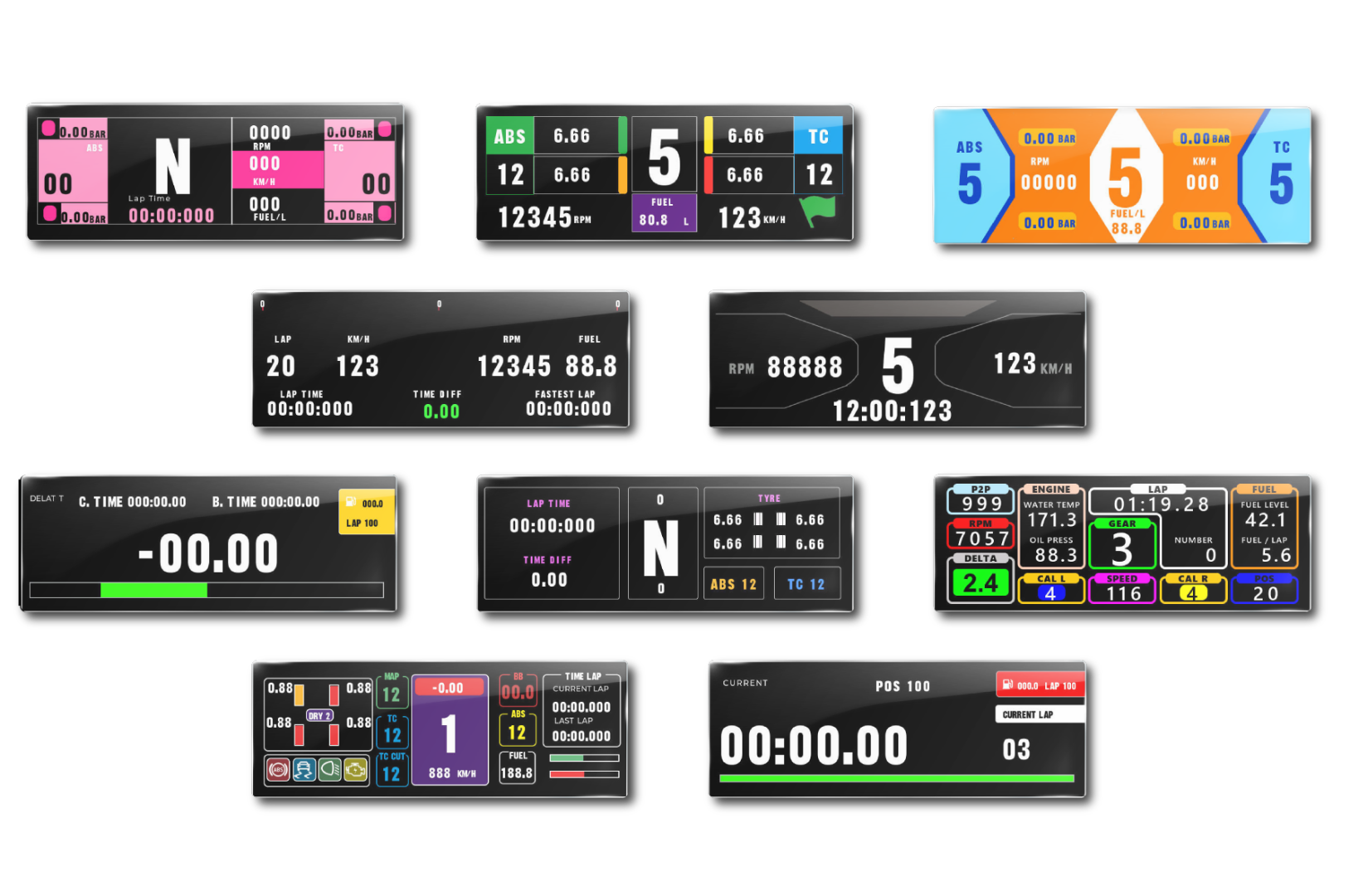 CONSPIT CSD Nano dashboard layout options