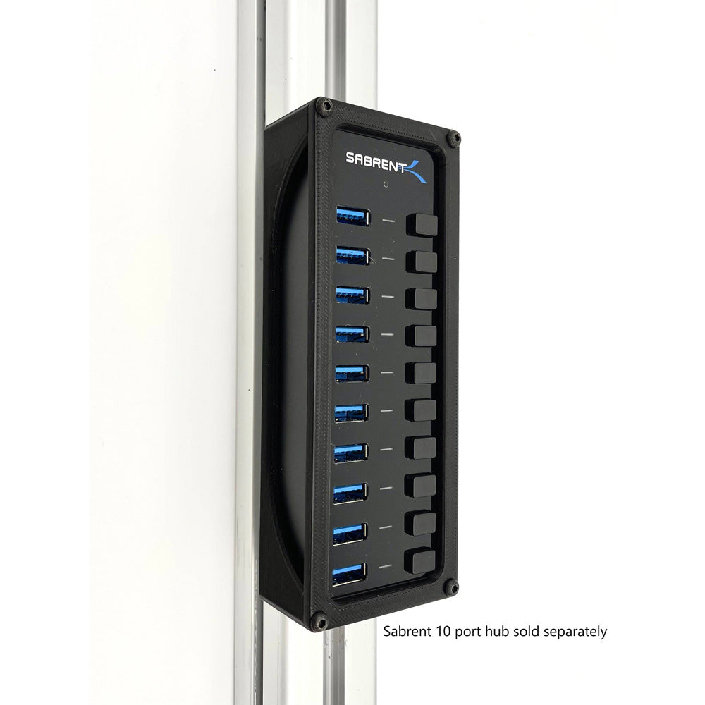 USB 10 Port 60W Hub Mount ONLY (Sabrent usb hub not included)