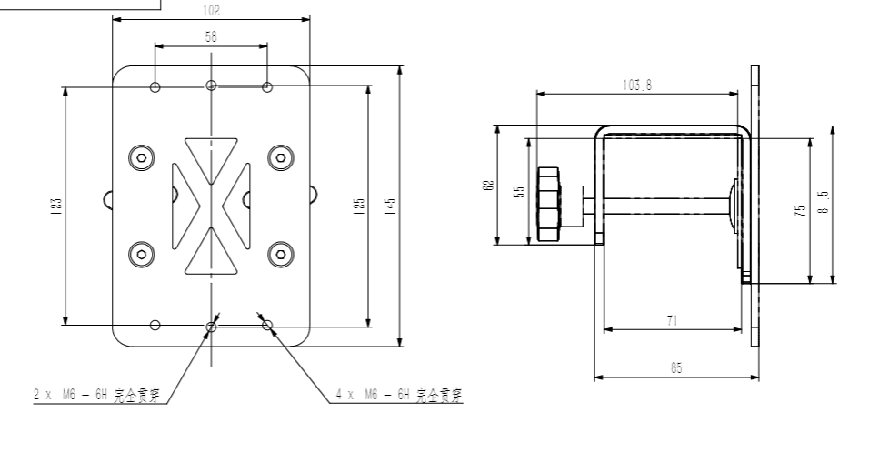 Moza Racing Handbrake / Shifter Clamp