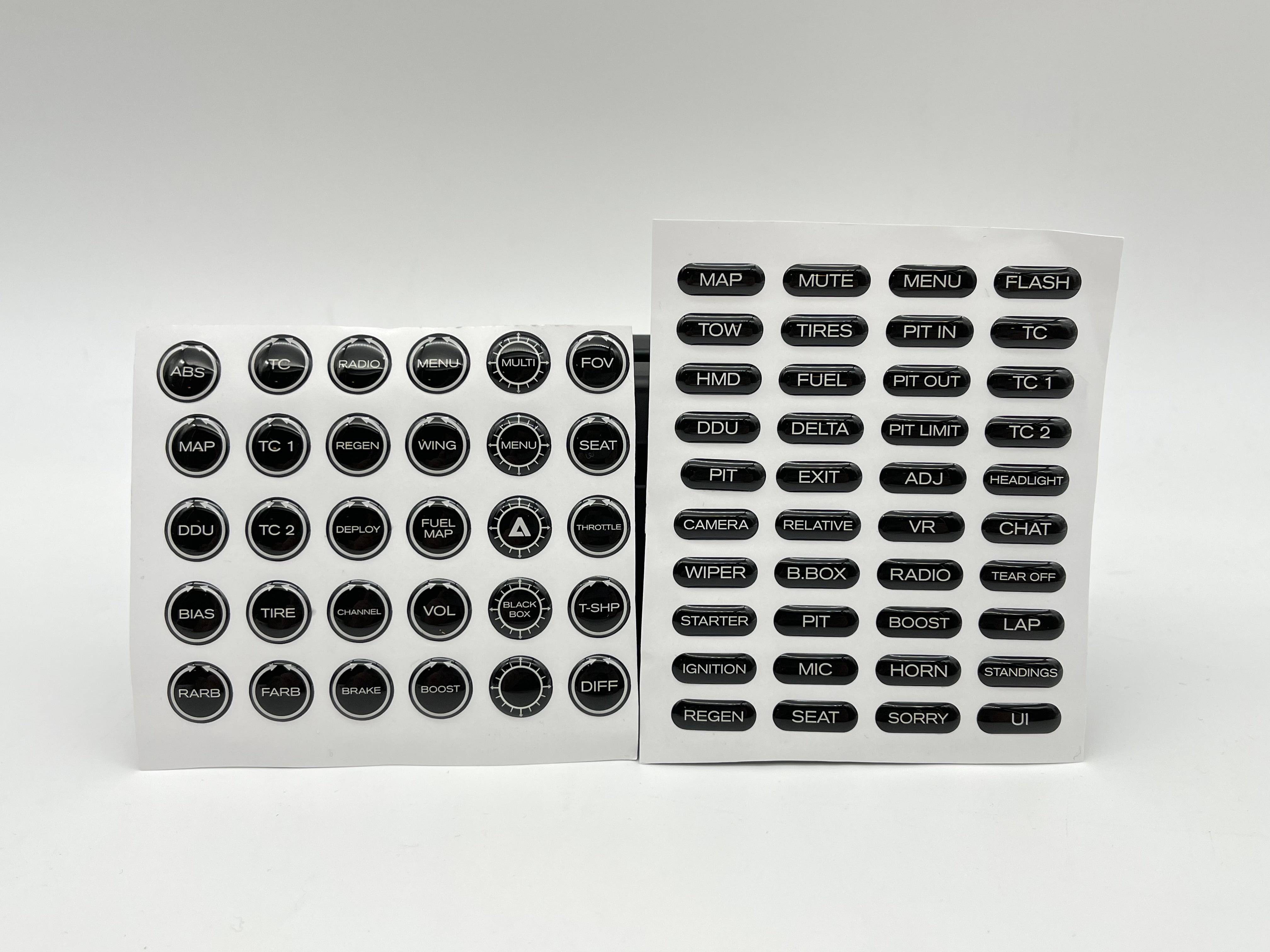 Apex Sim Racing - Premium Gloss Domed Sim Racing Sticker Kit