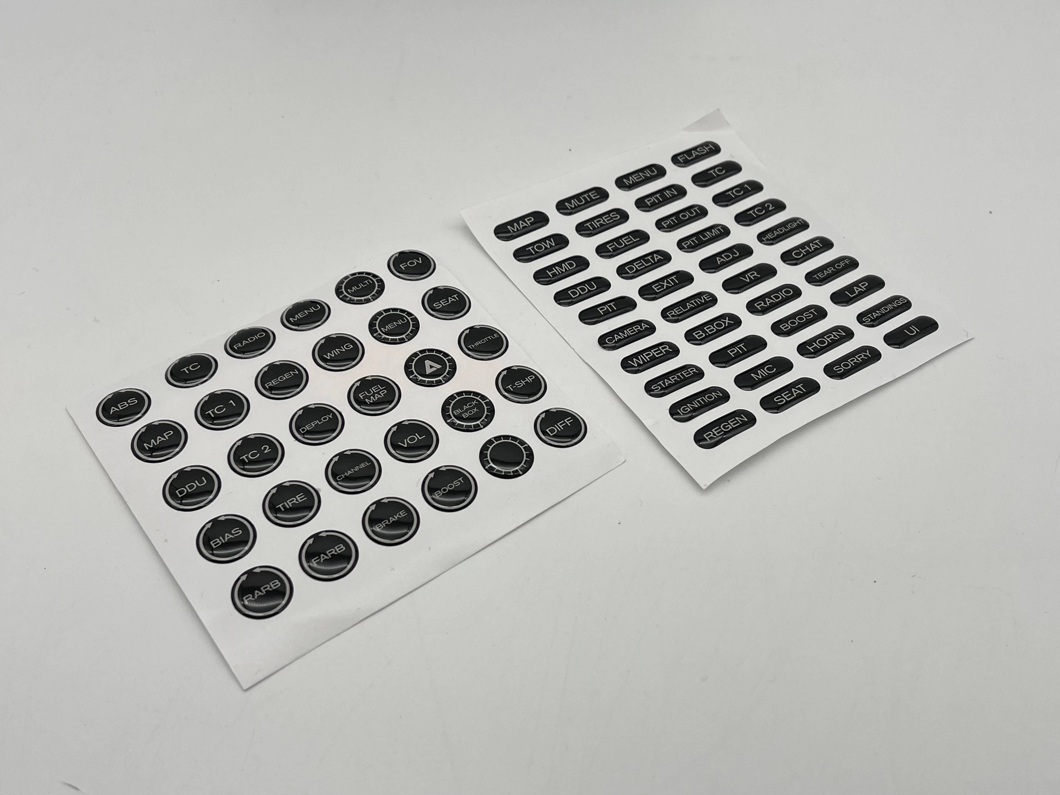Apex Sim Racing - Premium Gloss Domed Sim Racing Sticker Kit
