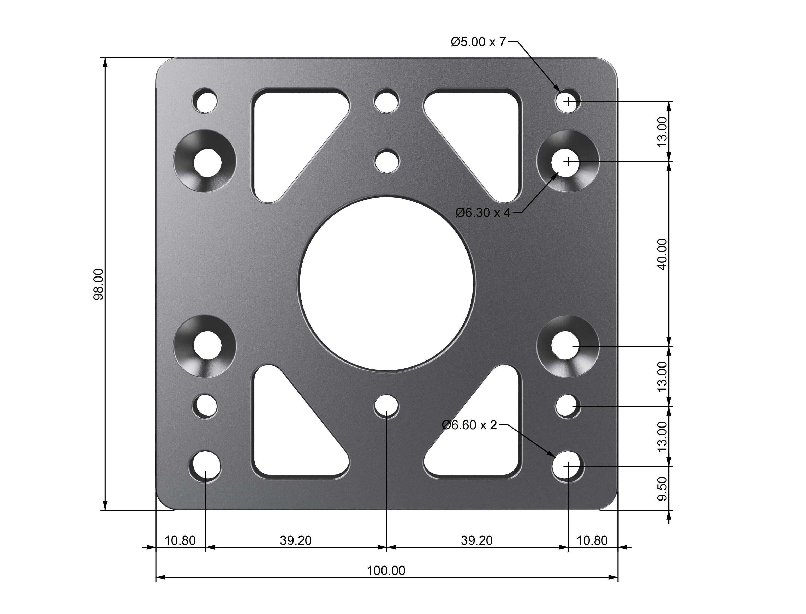 Moza Racing Adapter Mounting Plate