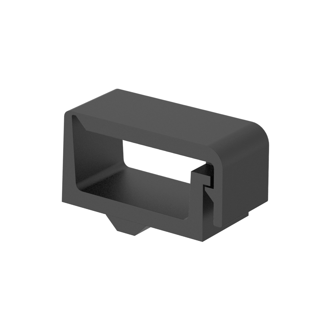 Snap-Close Cable Holder, 1 Opening for 1" Rail