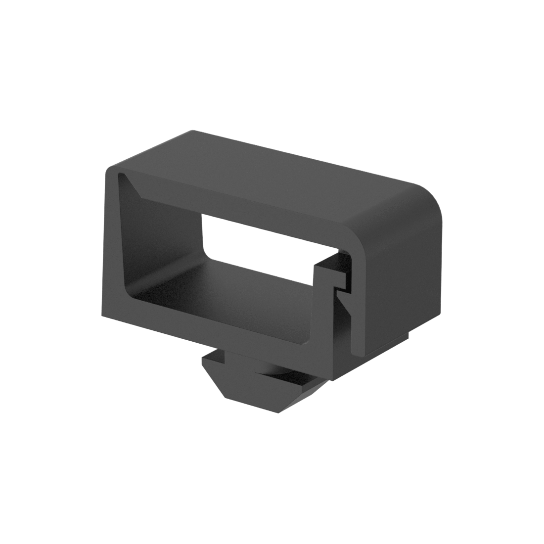Snap-Close Cable Holder, 1 Opening for 1.5" Rail