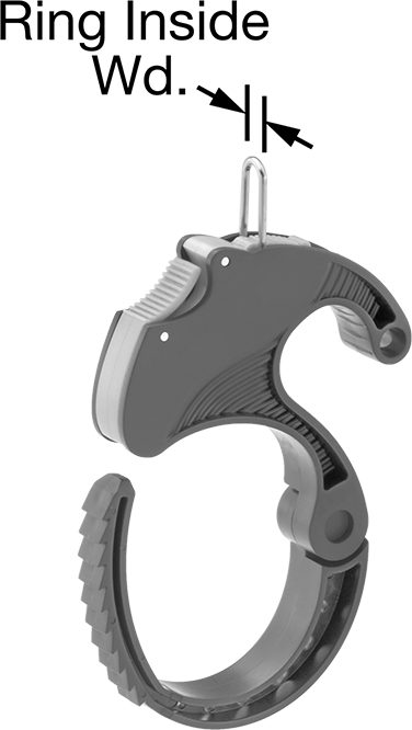Clip-On Cable Holder with Push-Button Release, Black (McMaster 5413T32)
