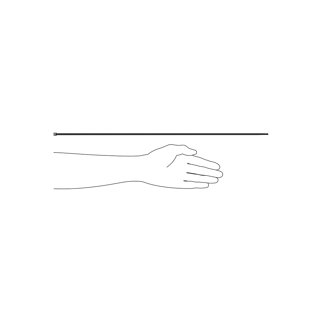 Nylon Plastic Cable Tie, 21", Standard, Black