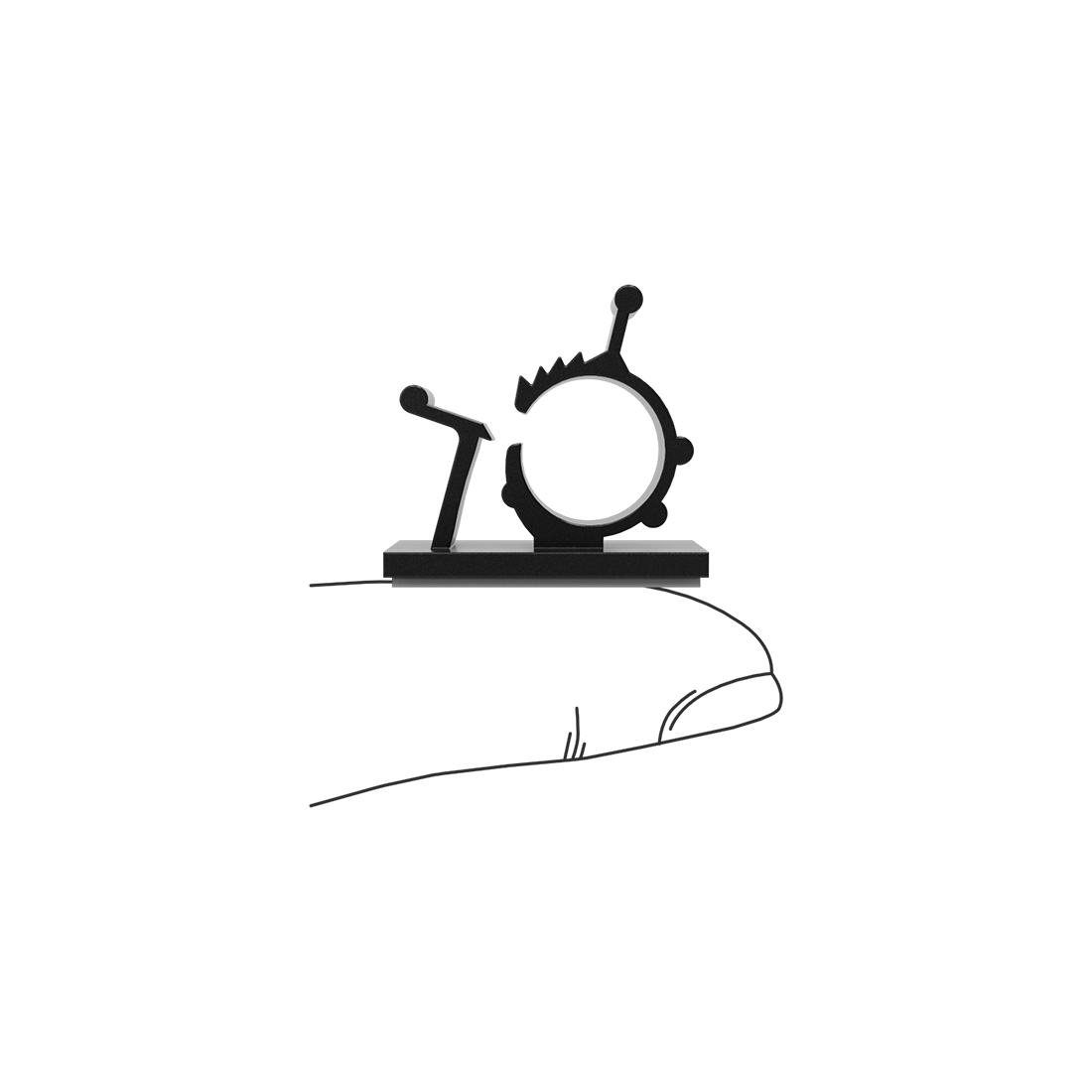 Adhesive-Back Nylon Cable Holders - 1"