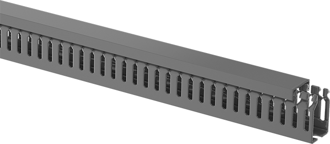 Narrow-Slotted Wire Duct with Snap-On Cover, 1x1 (McMaster 75835K11)