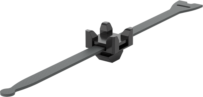 T-Slotted Framing Cable Holder with Hook and Loop for 1-1/2" Rail