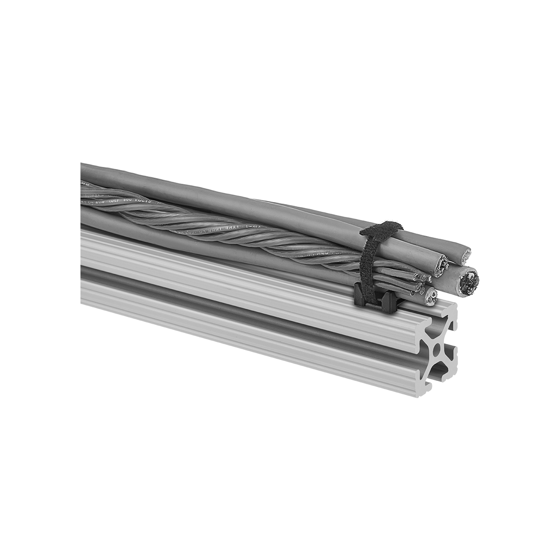 T-Slotted Framing Cable Holder with Hook and Loop