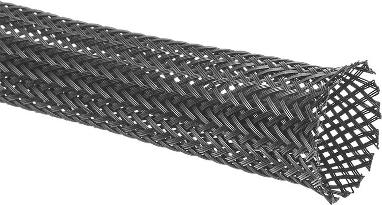 Expandable Braided Sleeving, 1/2" ID - Black (McMaster 9284K614)