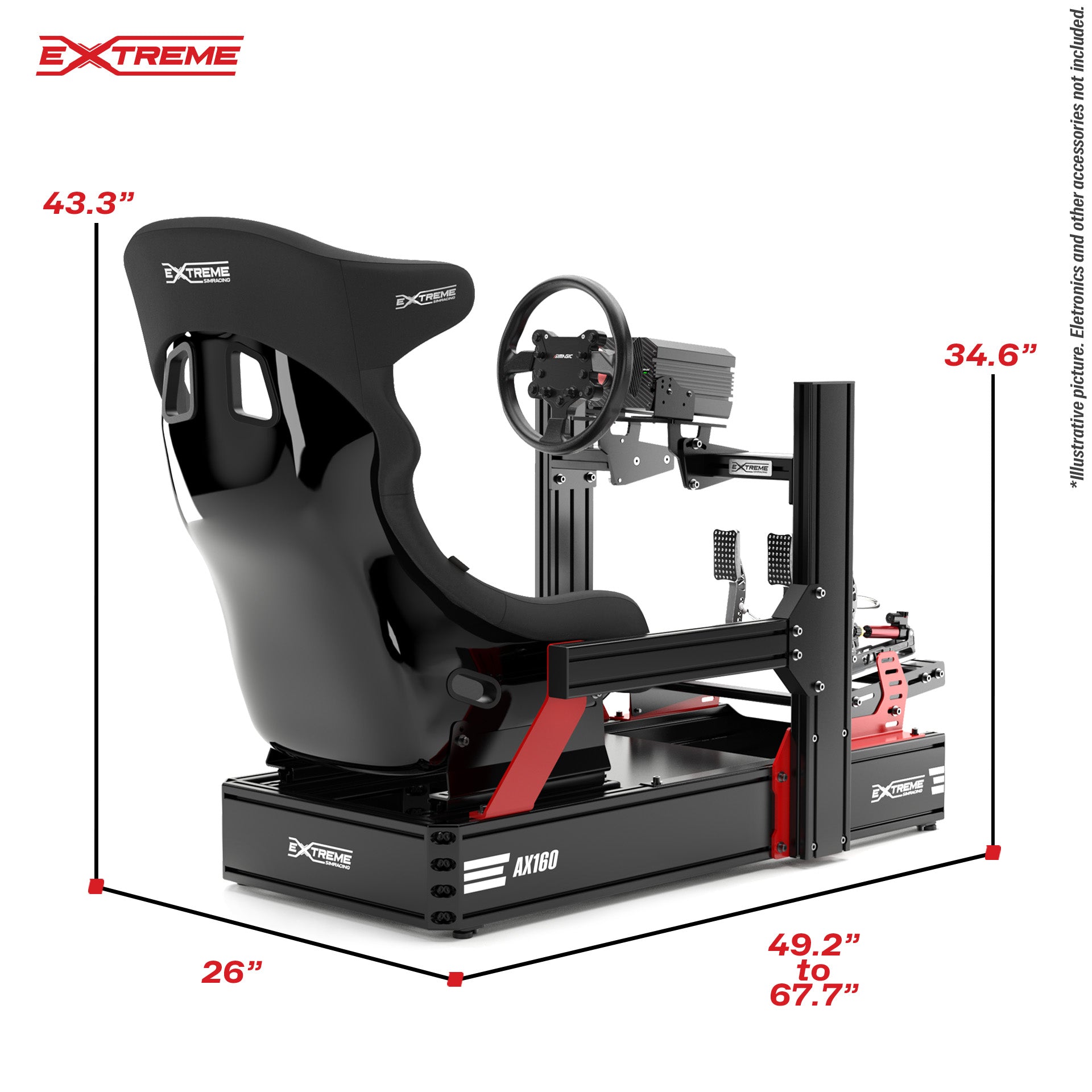 Extreme Sim Racing AX-160 Aluminum Sim Racing Cockpit