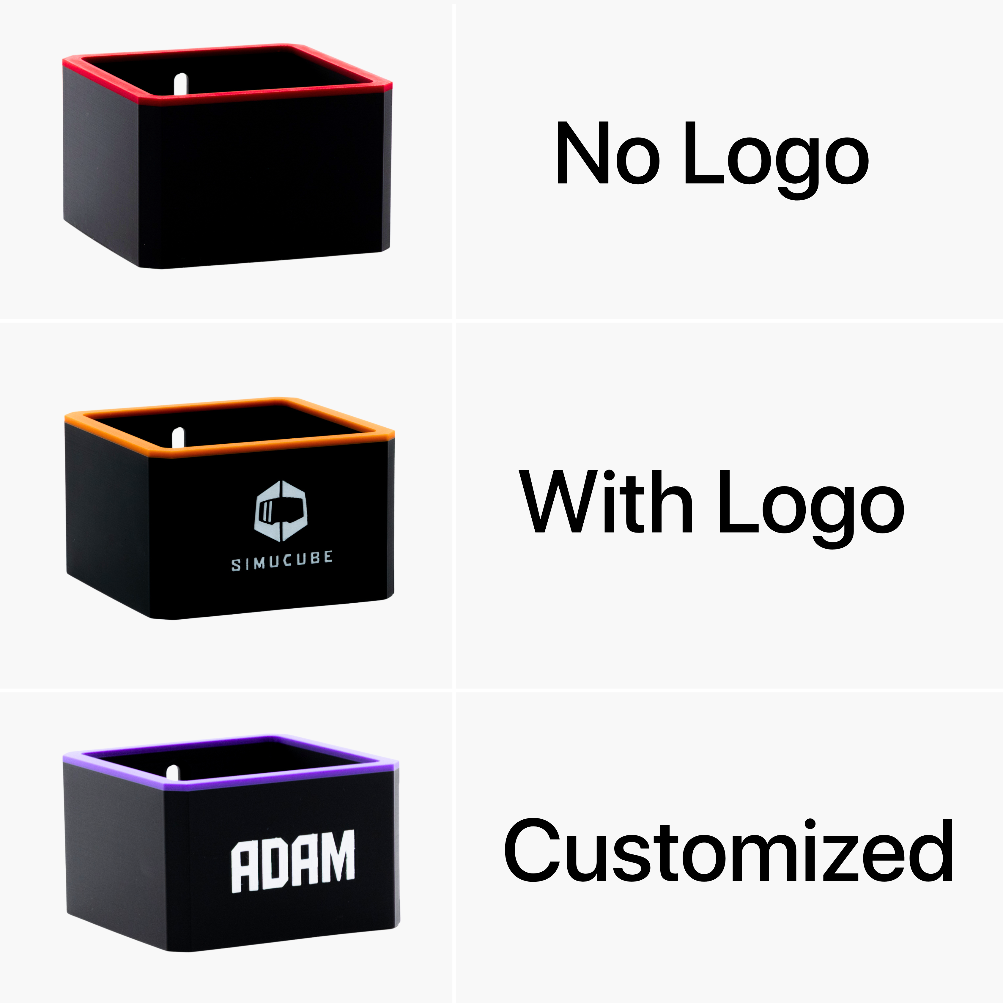 SimSportGadget Storage Bin for Sim Racing Rigs with Optional Brand Logo or Custom Text