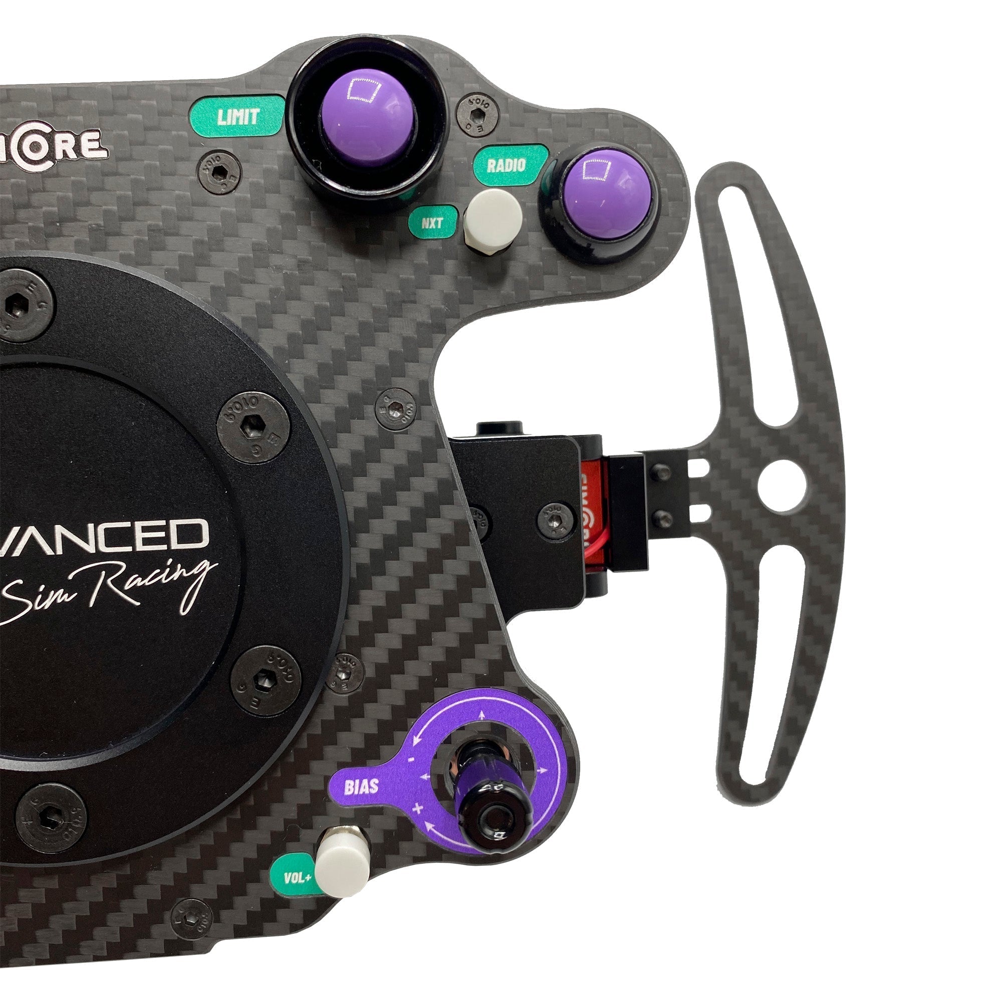 SimCore STD24-WS Button Plate (Wireless) Carbon Weave