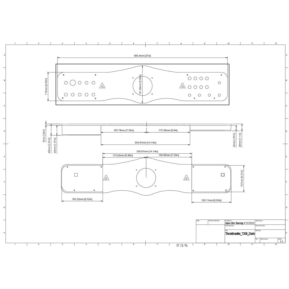 Thrustmaster T-series Dash Board