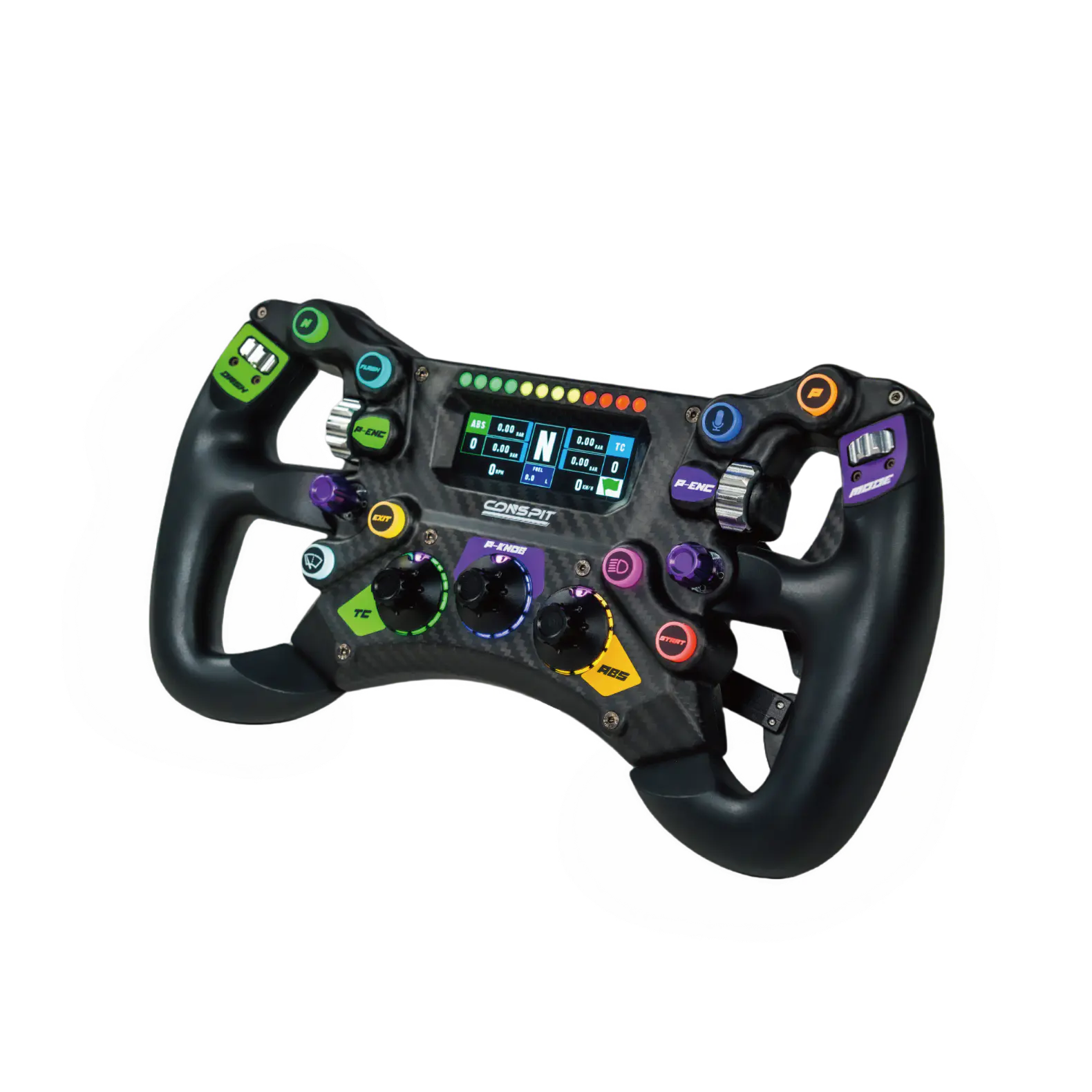 CONSPIT 300 GT sim racing wheel, angled view