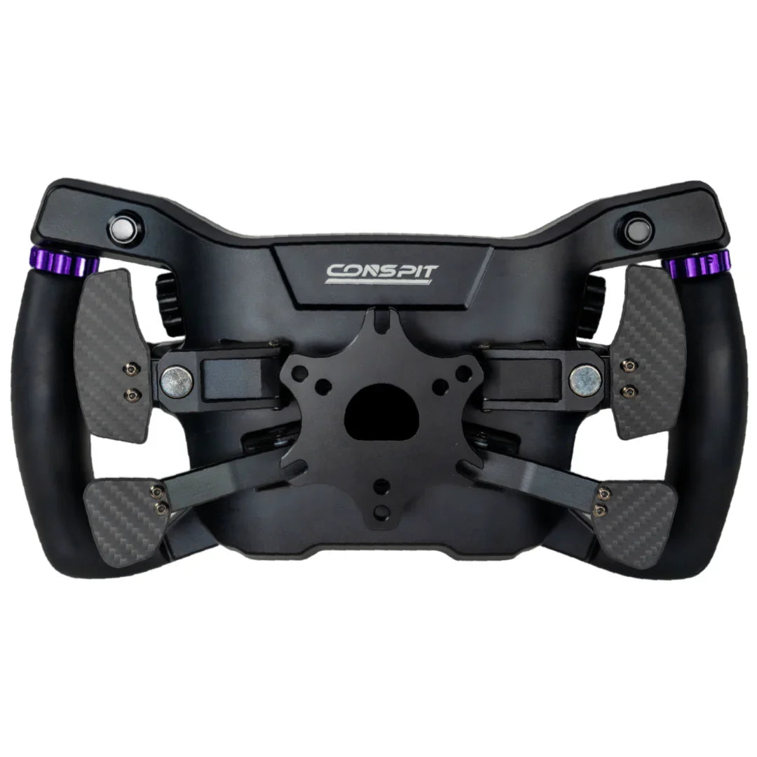 CONSPIT MAX 01 wheel, rear view with carbon fiber and paddles