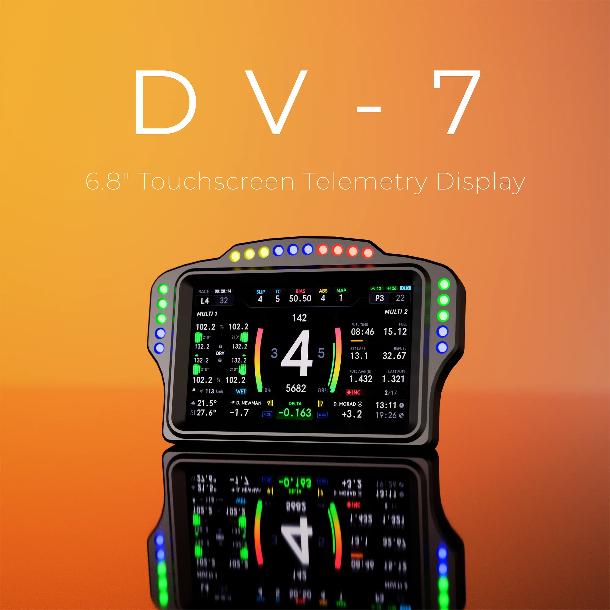 SimSportGadget SSG Racing DV-7 Dashboard 6.8-Inch Touchscreen DDU