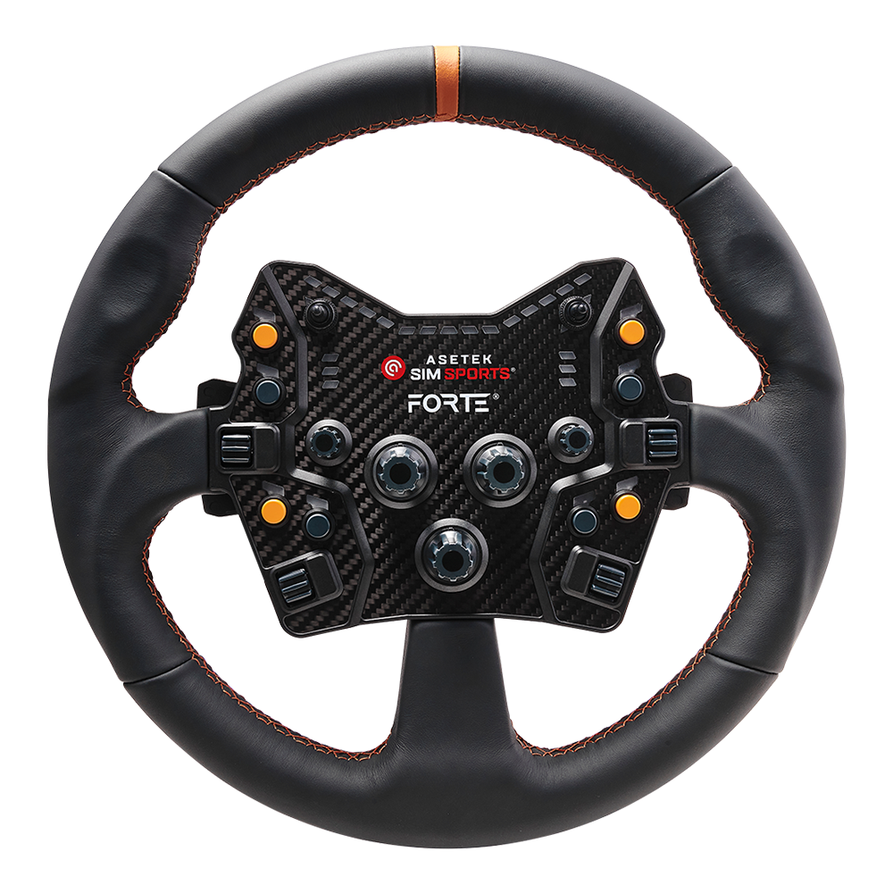 Asetek SimSports Round Black Leather Rim