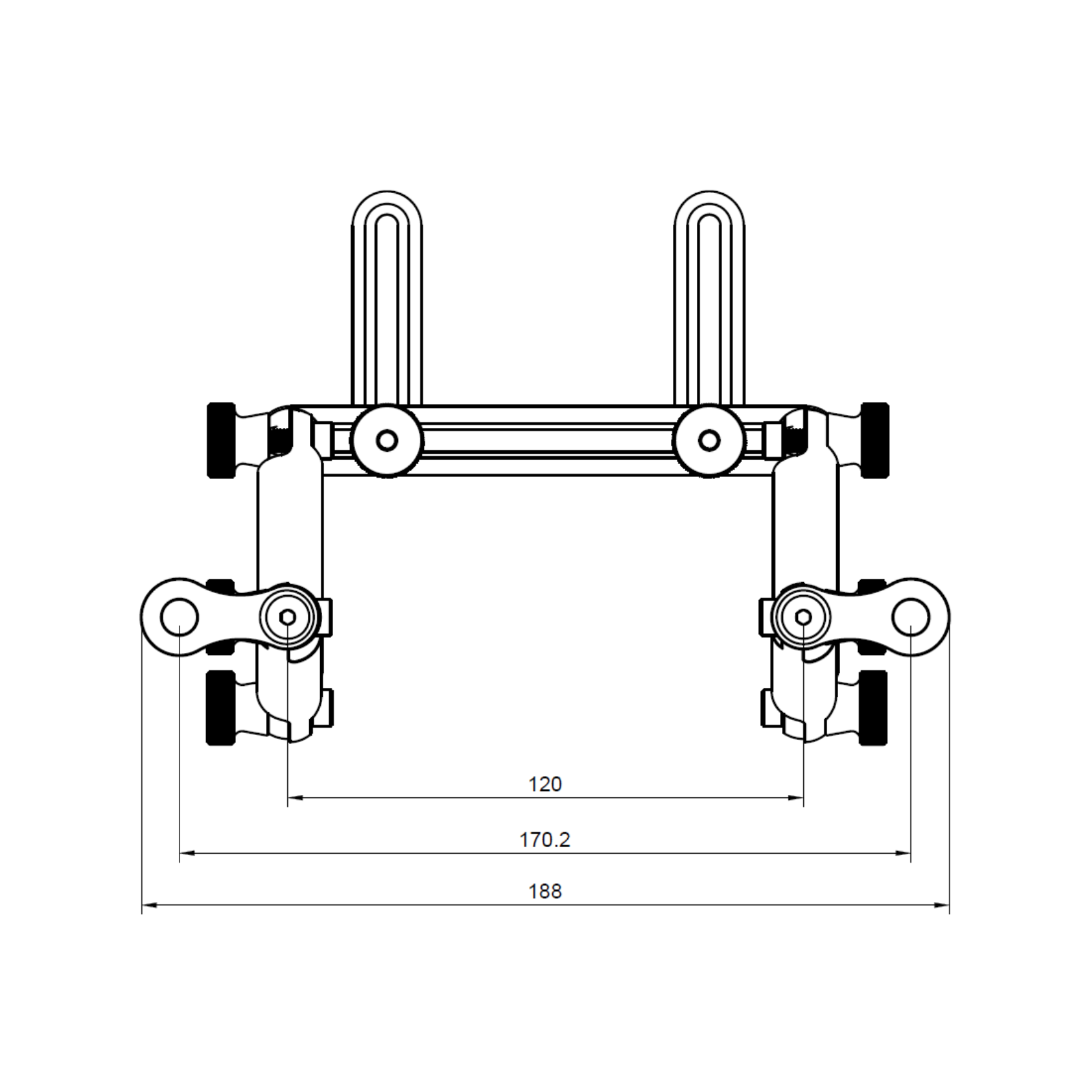 Sim-Lab GRID DDU Mount for Sim Racing Dash Displays (Adjustable 71-201 mm, Motion Approved)