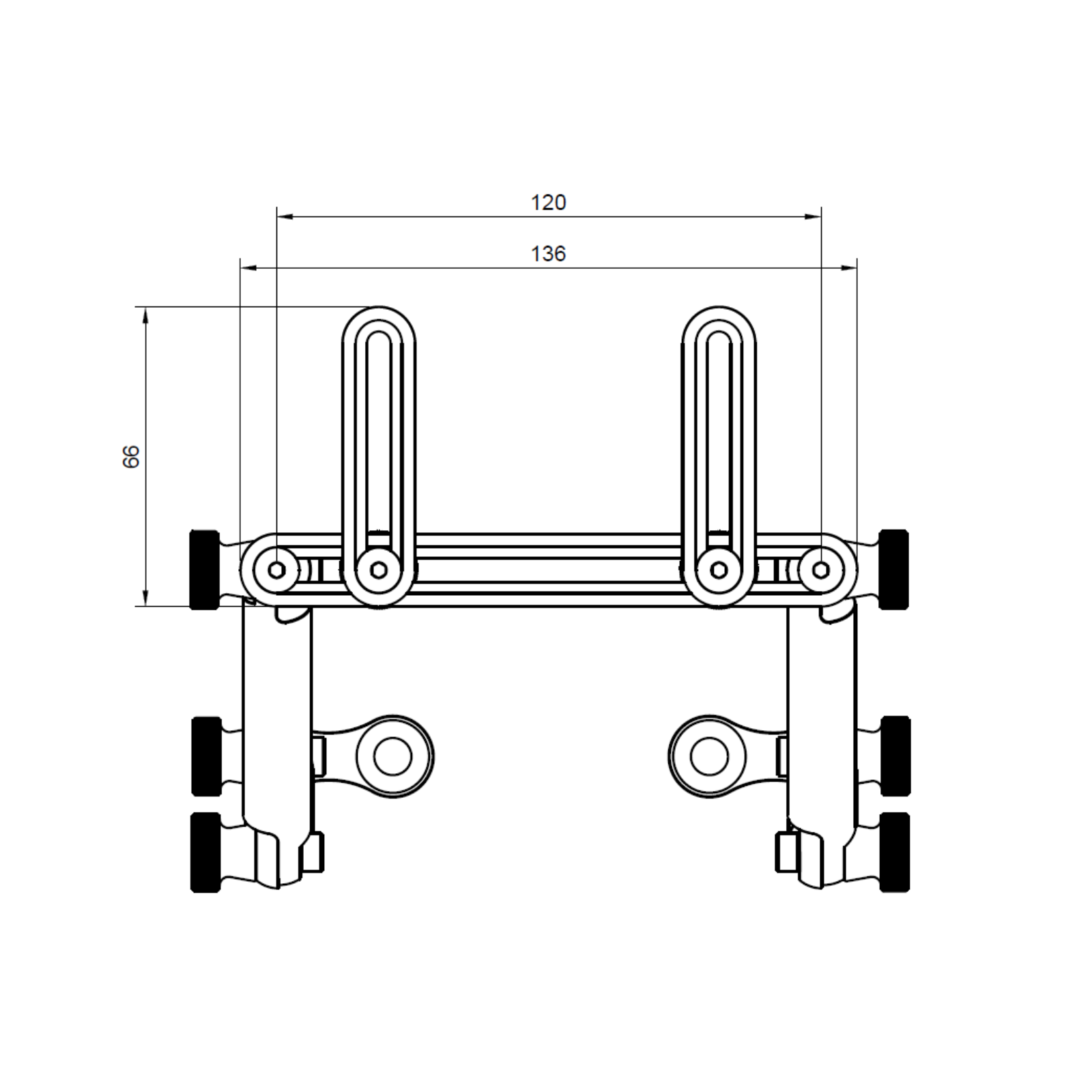 Sim-Lab GRID DDU Mount for Sim Racing Dash Displays (Adjustable 71-201 mm, Motion Approved)