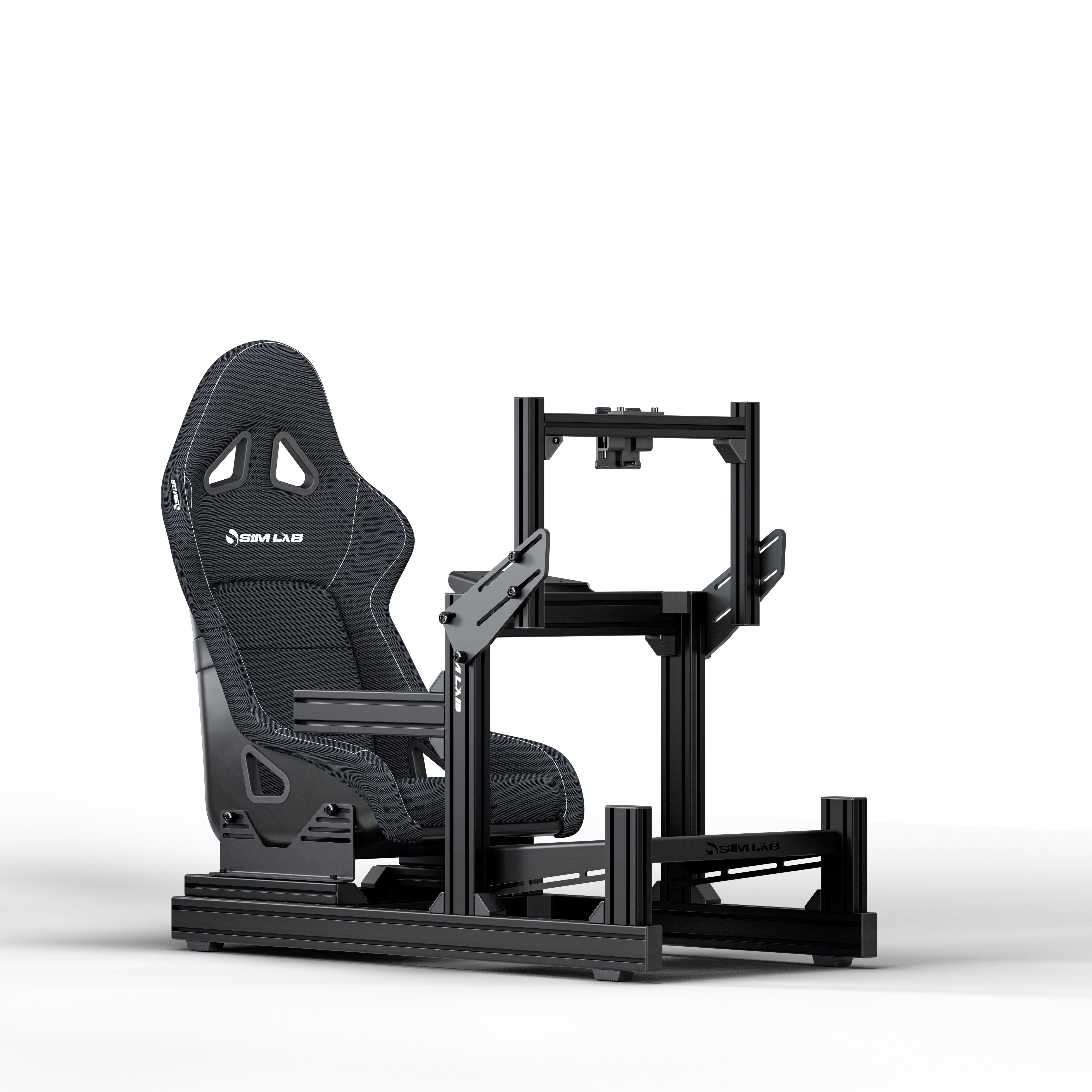 Sim-Lab GT1 EVO cockpit with S1 Sport GT seat and single monitor mount — VPS Trackday turnkey racing simulator