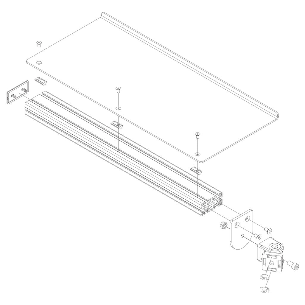 Sim-Lab Sim Racing Keyboard Tray (500 x 200 mm, Adjustable)