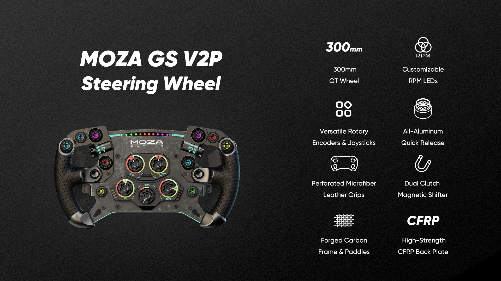 Moza Racing GS V2P Steering Wheel