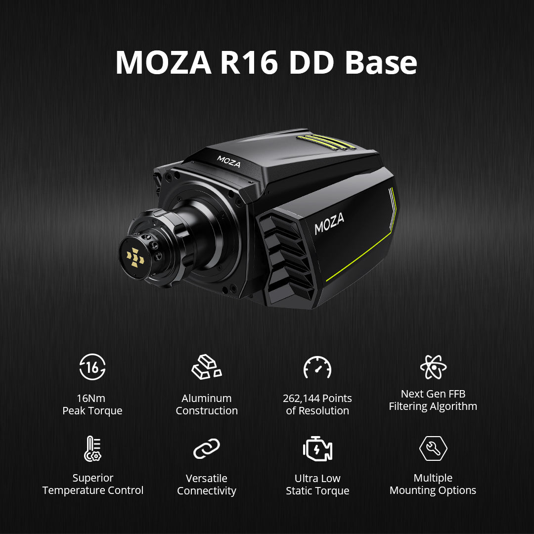 Moza Racing R16 Wheel Base V2 | 16Nm Direct Drive
