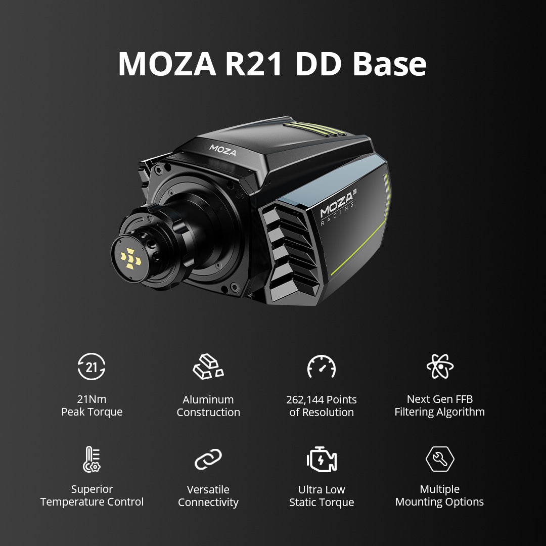 Moza Racing R21 Wheel Base V2 | 21Nm Direct Drive Power