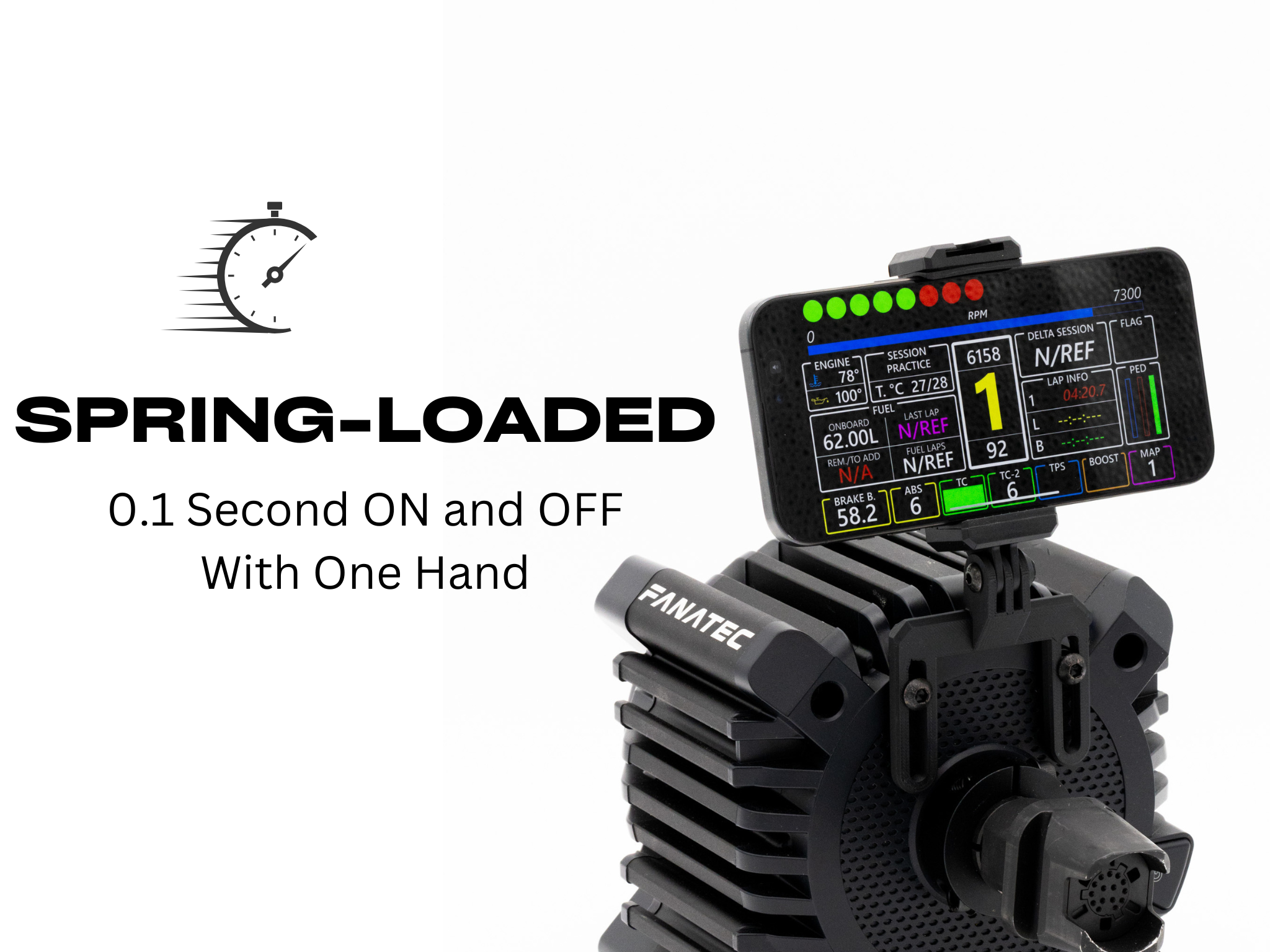 SimSportGadget Adjustable Phone Dashboard Mount for Sim Racing Wheelbases
