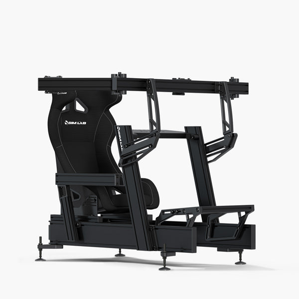 VPS Contender Turnkey Racing Simulator — Sim-Lab P1X Pro Cockpit + MOZA R21 Ultra + CRP2 Pedals + Triple 32" Screens + Haptics + Racing PC