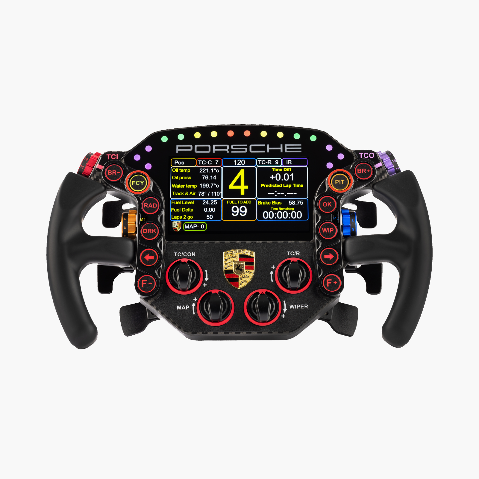 Sim-Lab GRID Porsche 911 RSR Sim Racing Steering Wheel (Officially Licensed, Full Aluminum)