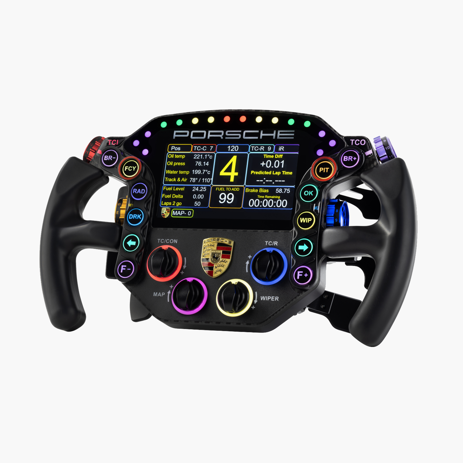 Sim-Lab GRID Porsche 911 RSR Sim Racing Steering Wheel (Officially Licensed, Full Aluminum)