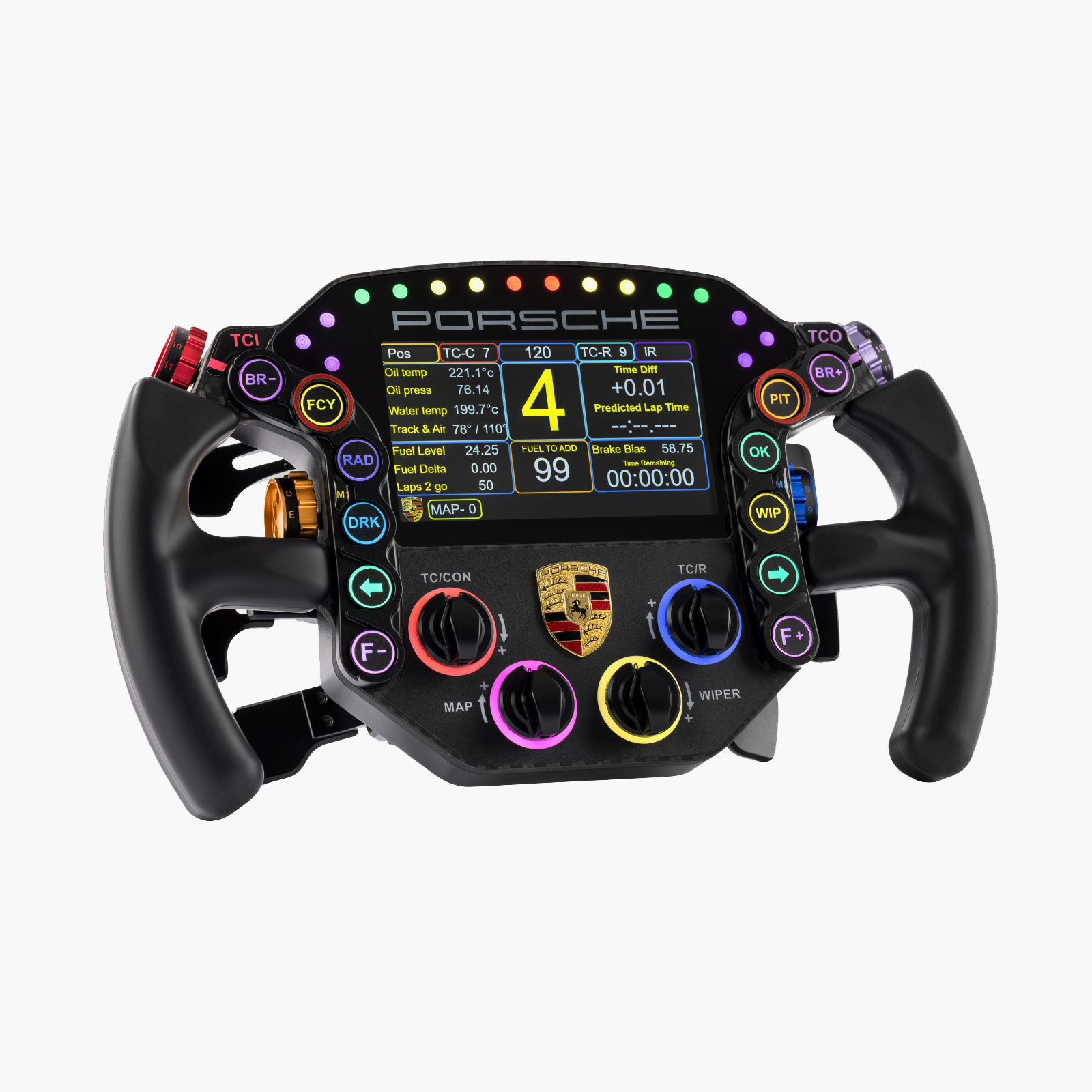 Sim-Lab GRID Porsche 911 RSR Sim Racing Steering Wheel (Officially Licensed, Full Aluminum)