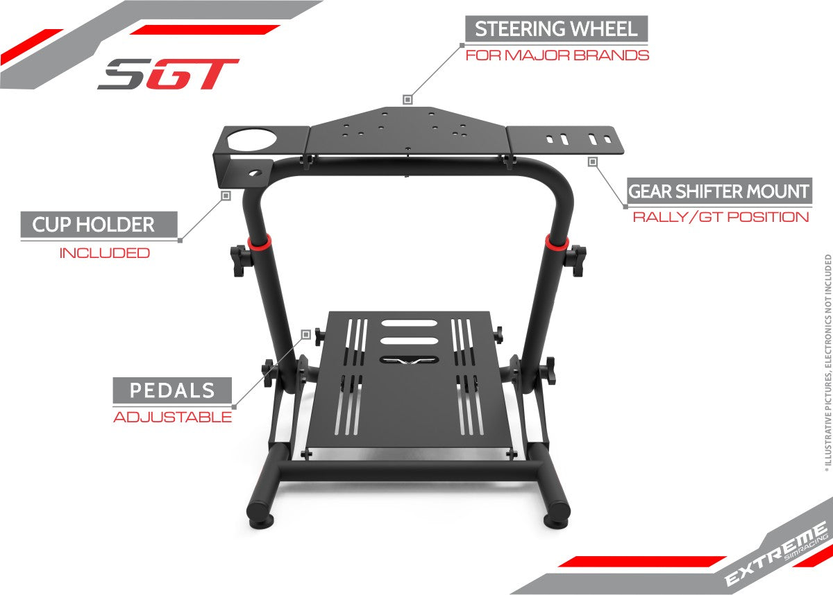 Extreme Sim Racing S-GT Wheel Stand - Black Edition Pro