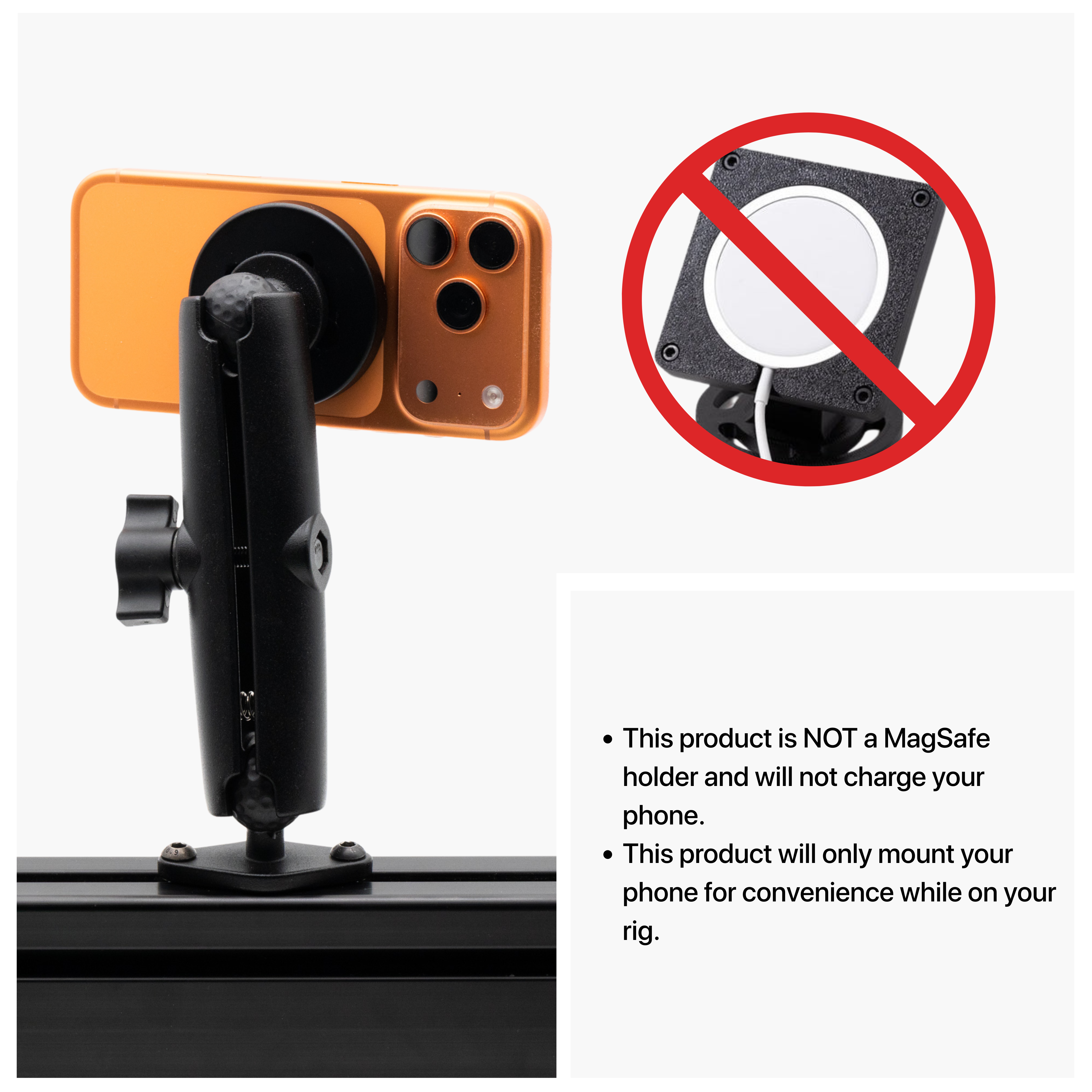 SimSportGadget Magnetic Phone and Tablet Swivel Mount for Aluminum Profile Sim Rigs