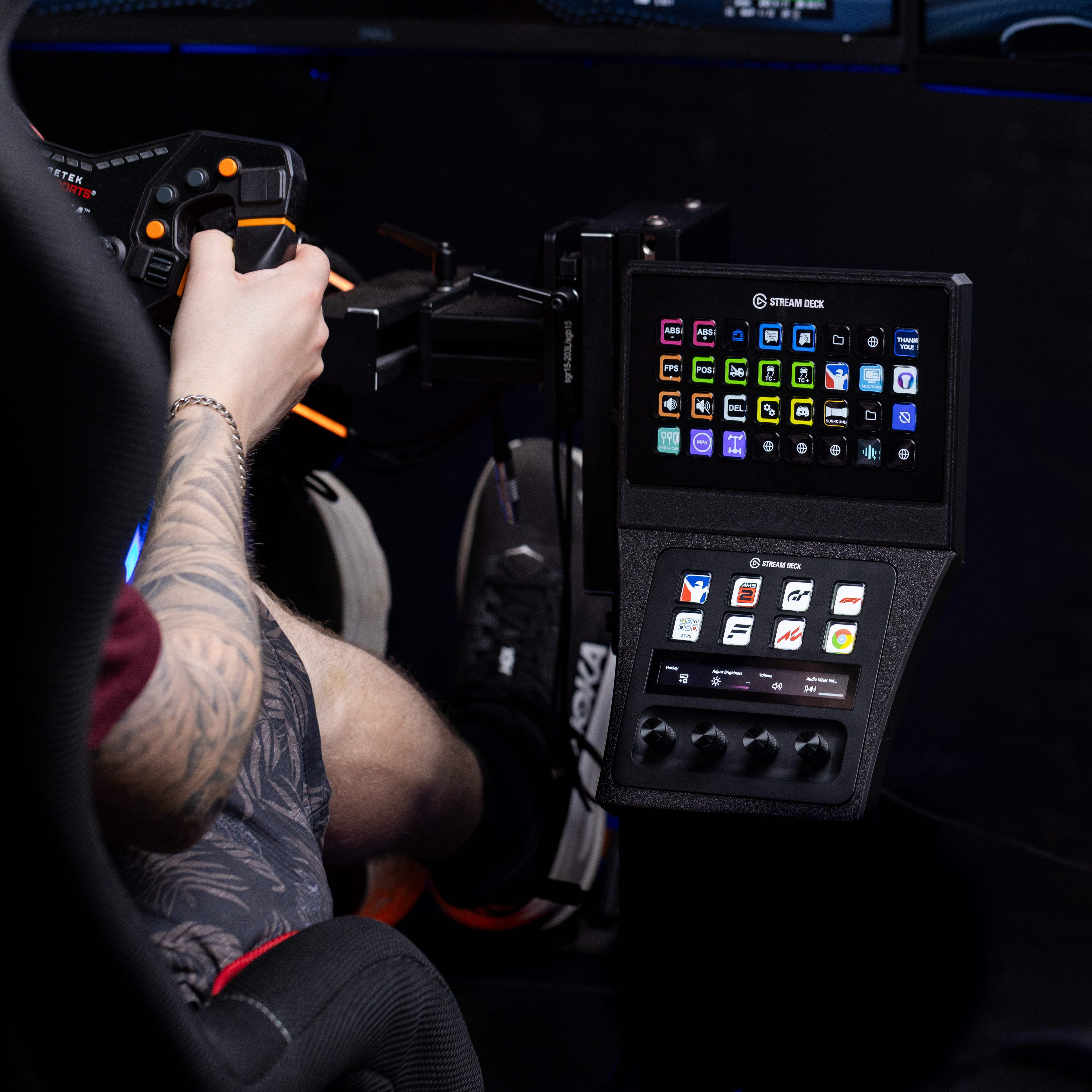 SimSportGadget Stream Deck XL and Plus Combo Console Mount for Sim Rigs