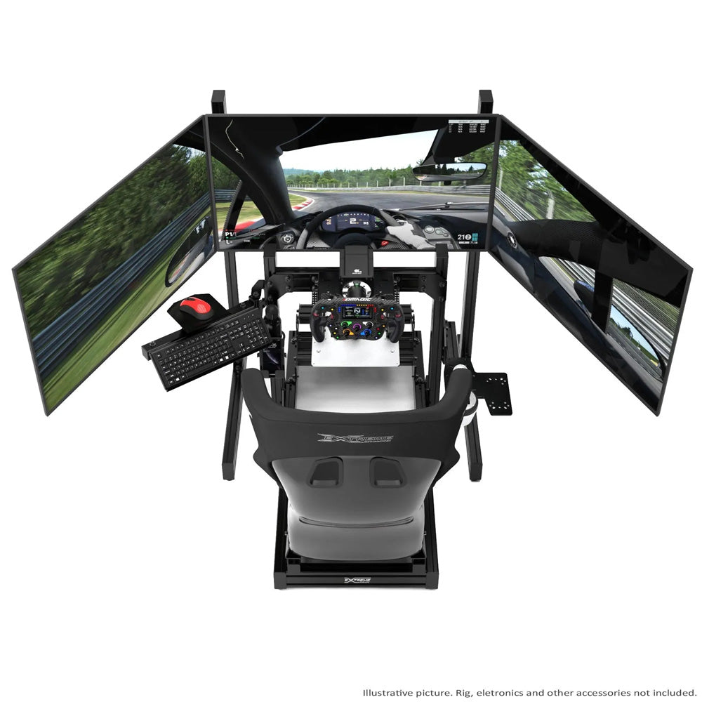 Triple Screen Add-On for Racing Simulator Aluminum Monitor Stand
