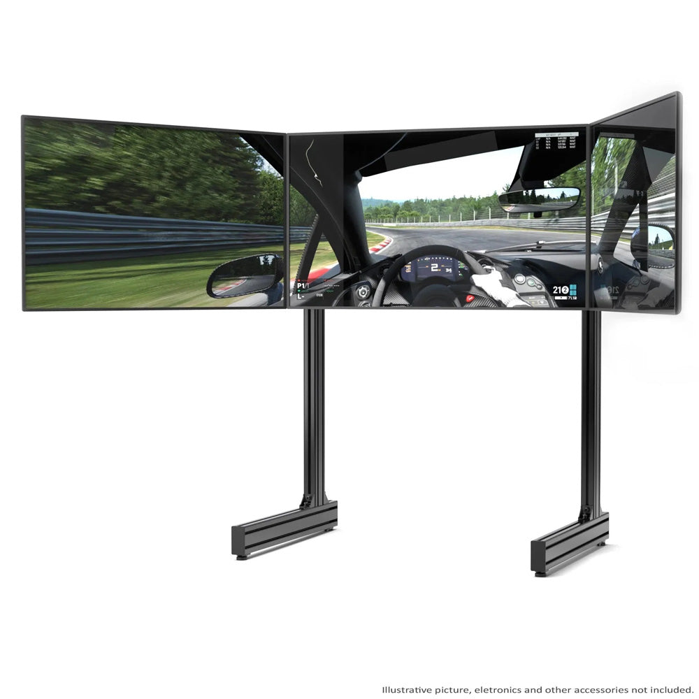 Triple Screen Add-On for Racing Simulator Aluminum Monitor Stand